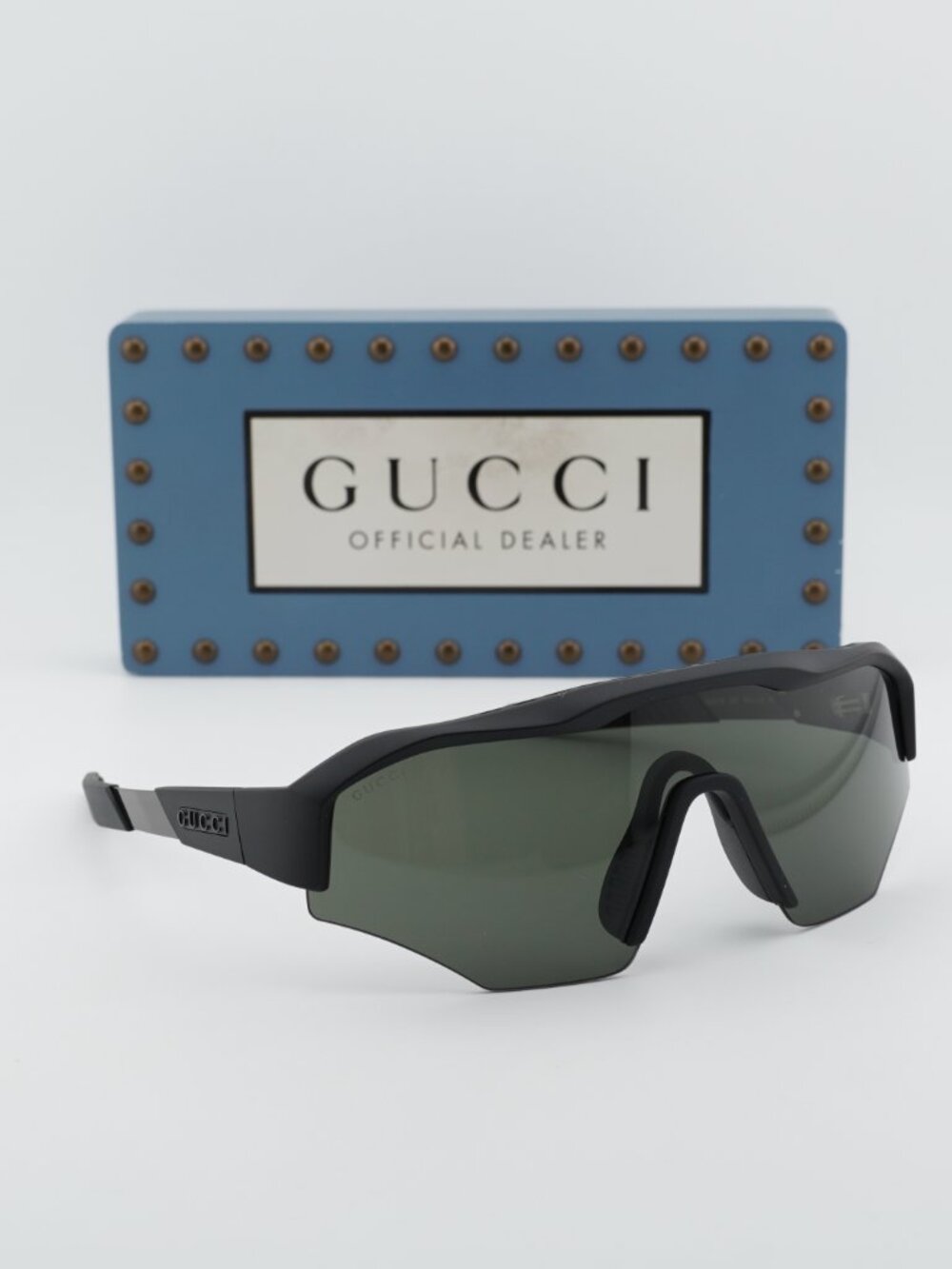 Gucci GG2017S 003 Shield Sunglasses - Black / Grey - Picture 9 of 11